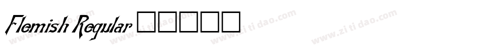 Flemish Regular字体转换